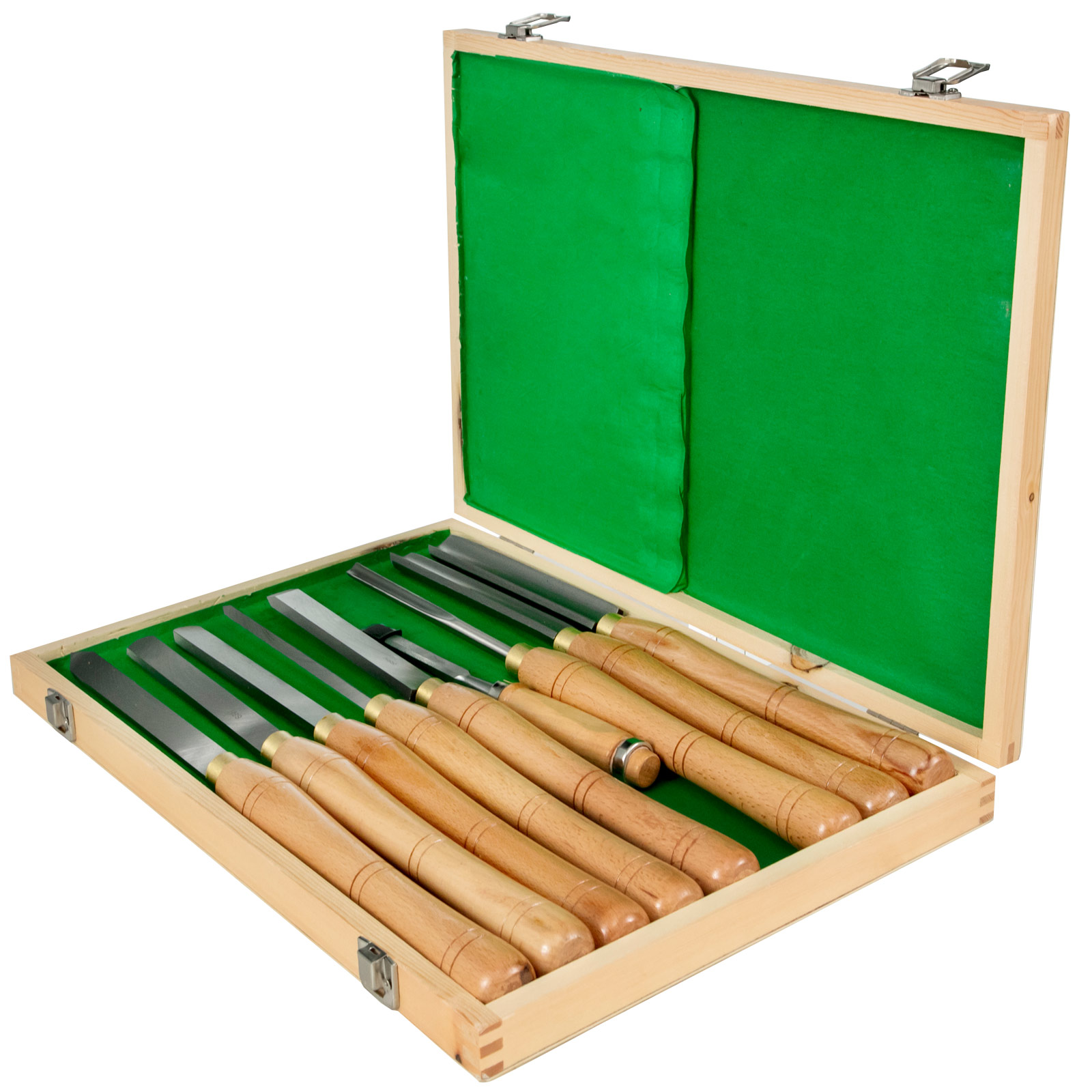 8pcs/set Wood Lathe Chisel Set HSS Wood Turning Tools w/ Storage Box - Picture 12 of 12