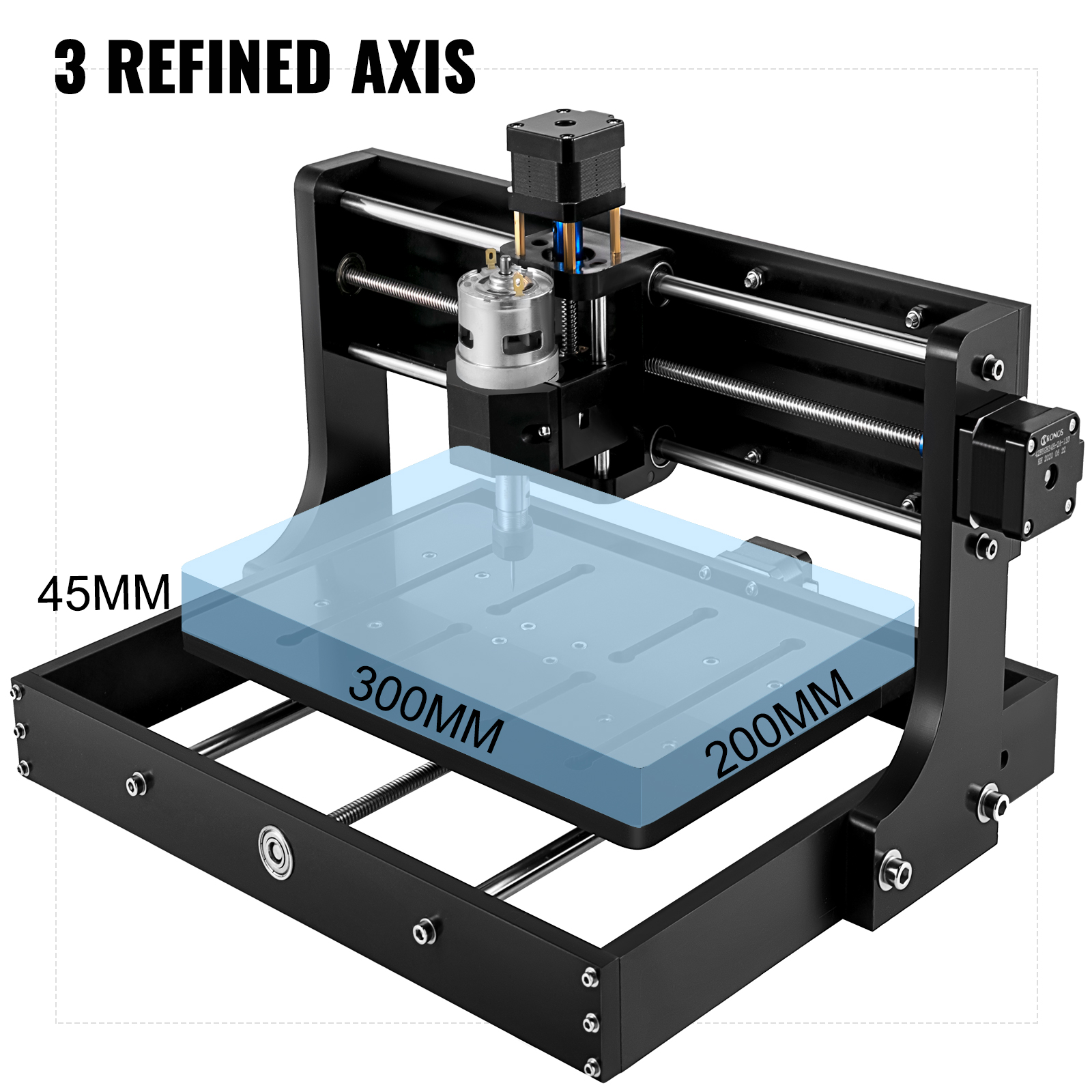 VEVOR CNC Router Machine, 300W, 3 Axis GRBL Control Wood Engraving Carving Milling Machine Kit, 400 x 400 x 75 mm / 15.7 x 15.7 x 2.95 in Working