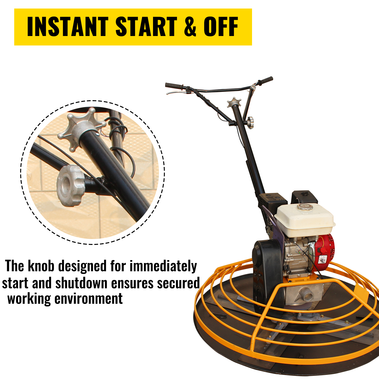 VEVOR Walkbehind Powel Trowel 36" Concrete Power Trowel with Powerful