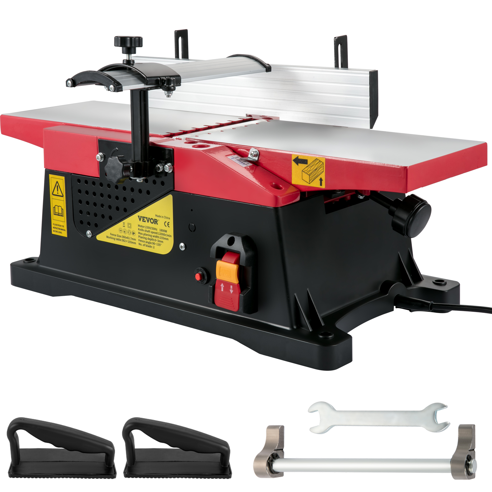 VEVOR Planer Stand 100 lbs / 45 kg Heavy Loads Three-gear Height Adjustable Thickness Planer Table,with 4 Stable Casters & Storage Space for Most