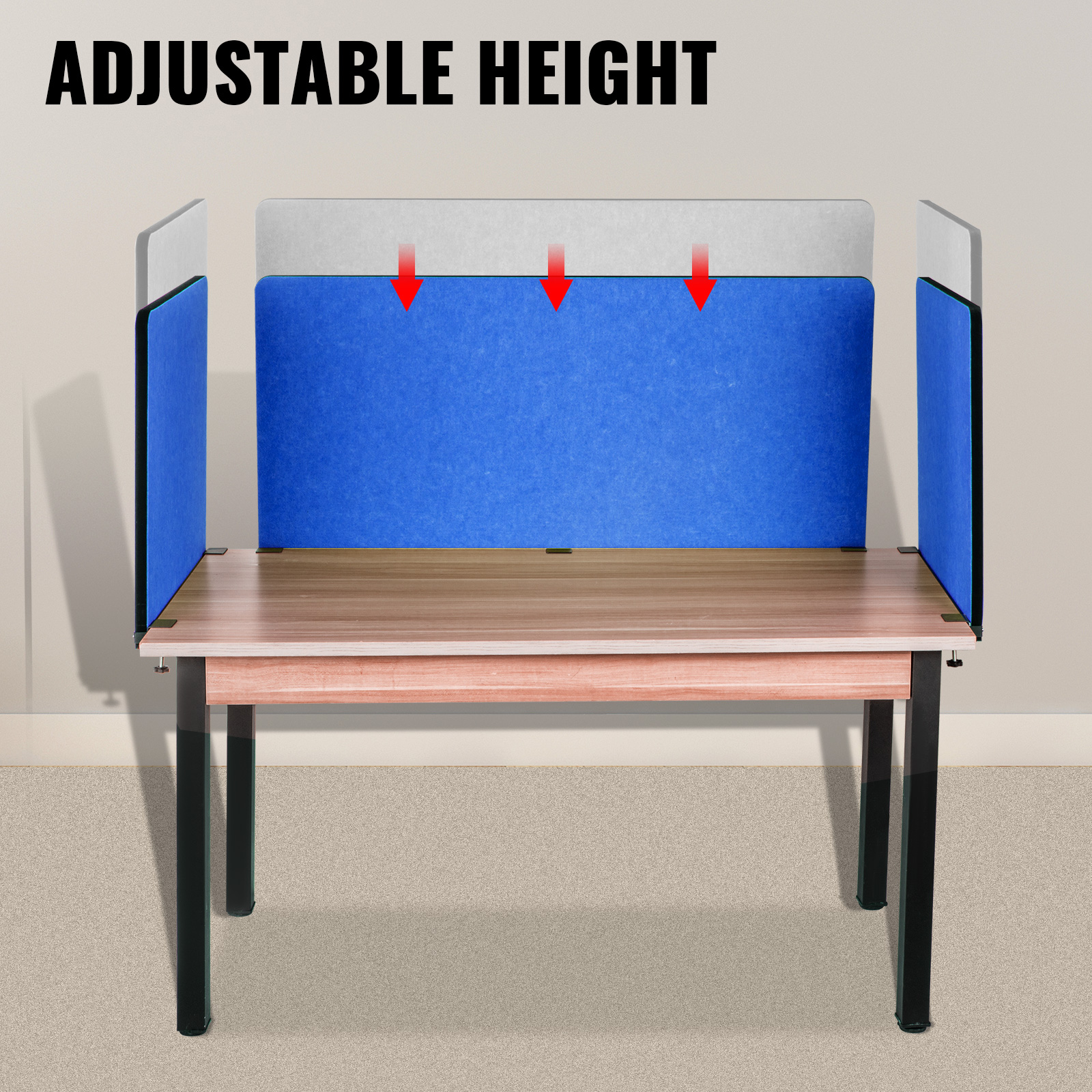 VEVOR Desk Divider 60''X 24''(1) 24''X 24''(2) Desk Privacy Panel 3
