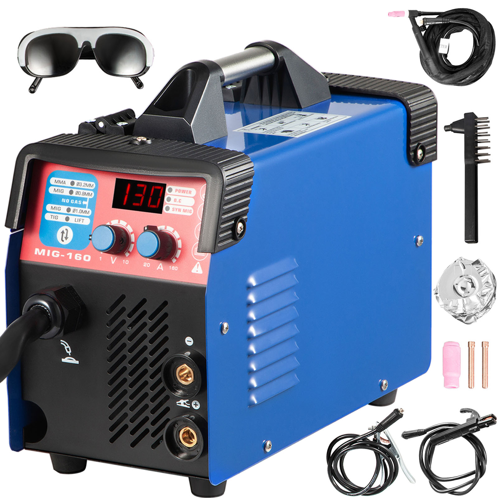 Vevor Mig Welder Welding Machine 130a Flux Core 3 In 1 Mma/ Mig/ Lift