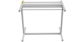 VEVOR Pool Towel Rack, 5 Bar, White, Freestanding Outdoor PVC T-Shape ...