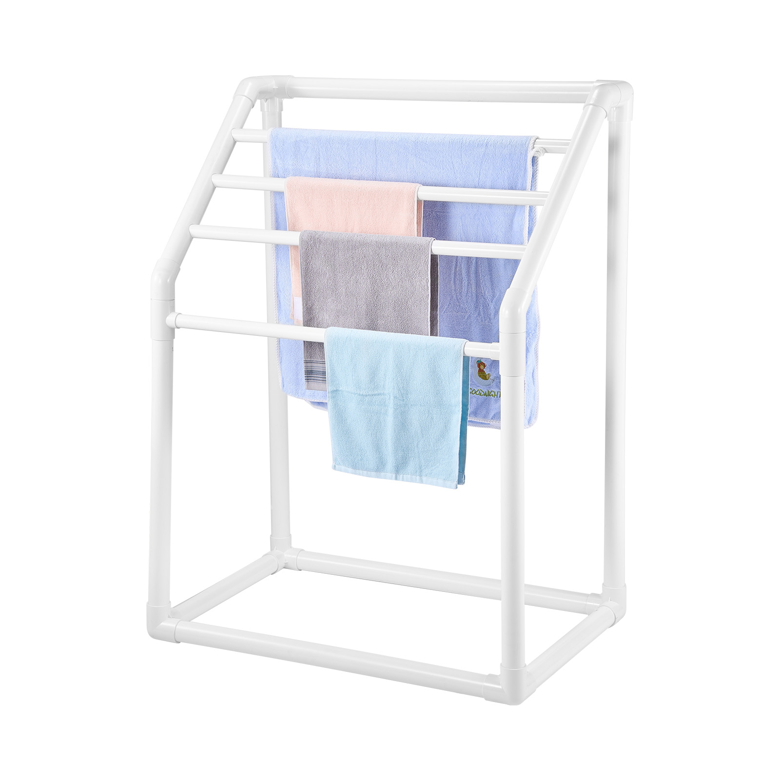 Uimoso Outdoor Towel Rack Pool Towel Rack 5/7/8 Bars Multiple Shape Freestanding