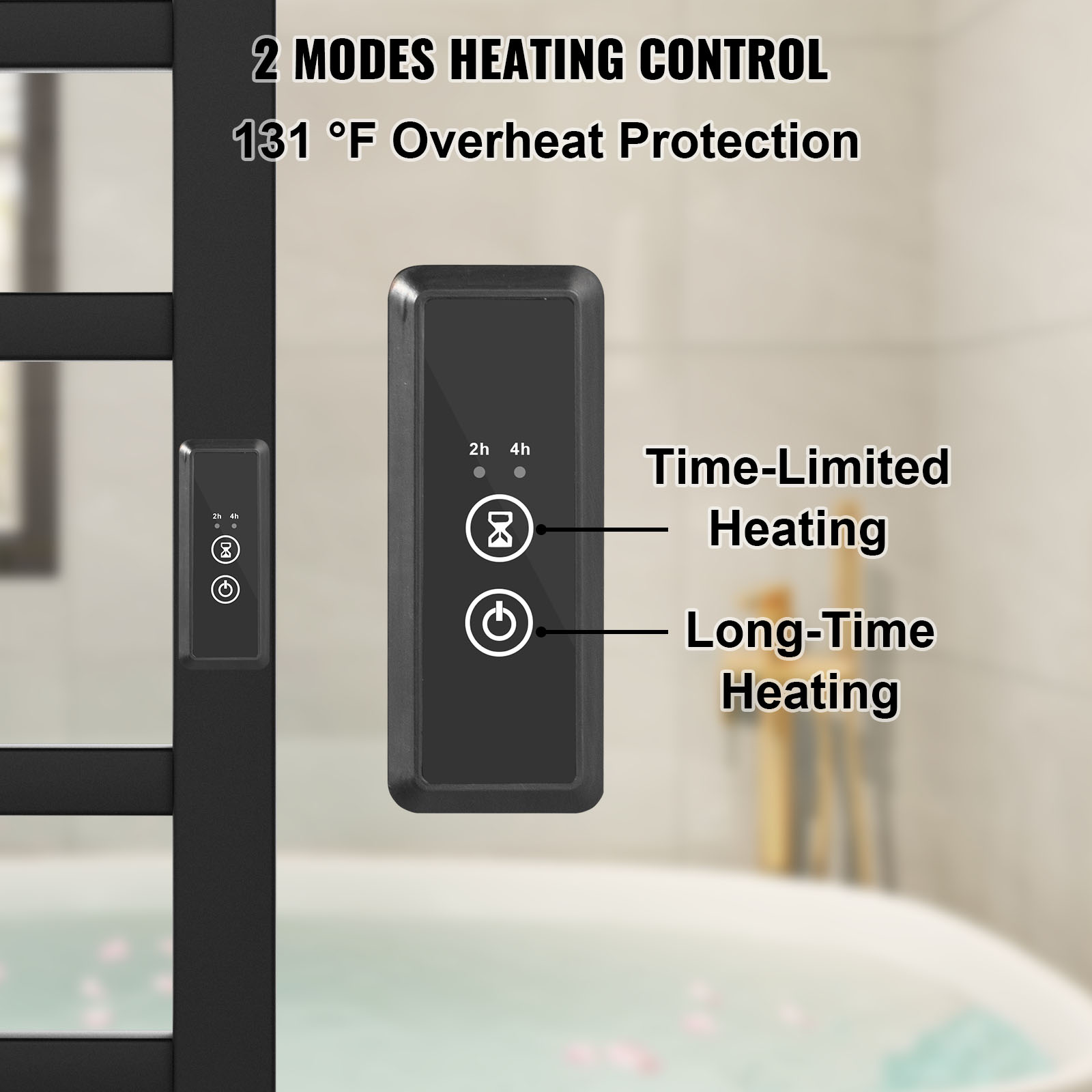 Toalleros térmicos para baño montado en la pared, calentador de toallas  eléctrico de acero inoxidable con temporizador integrado, calentador de