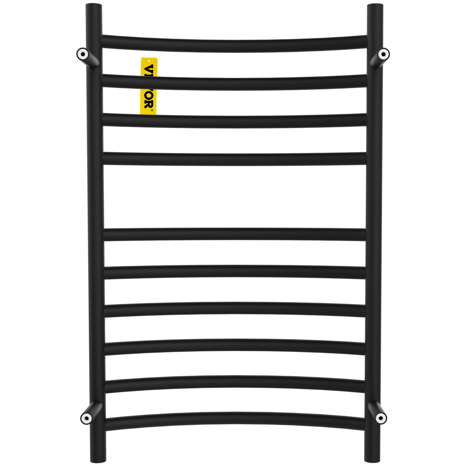 VEVOR Heated Towel Rack Towel Heater Warmer 4-12Bar Stainless Steel Silver/Black