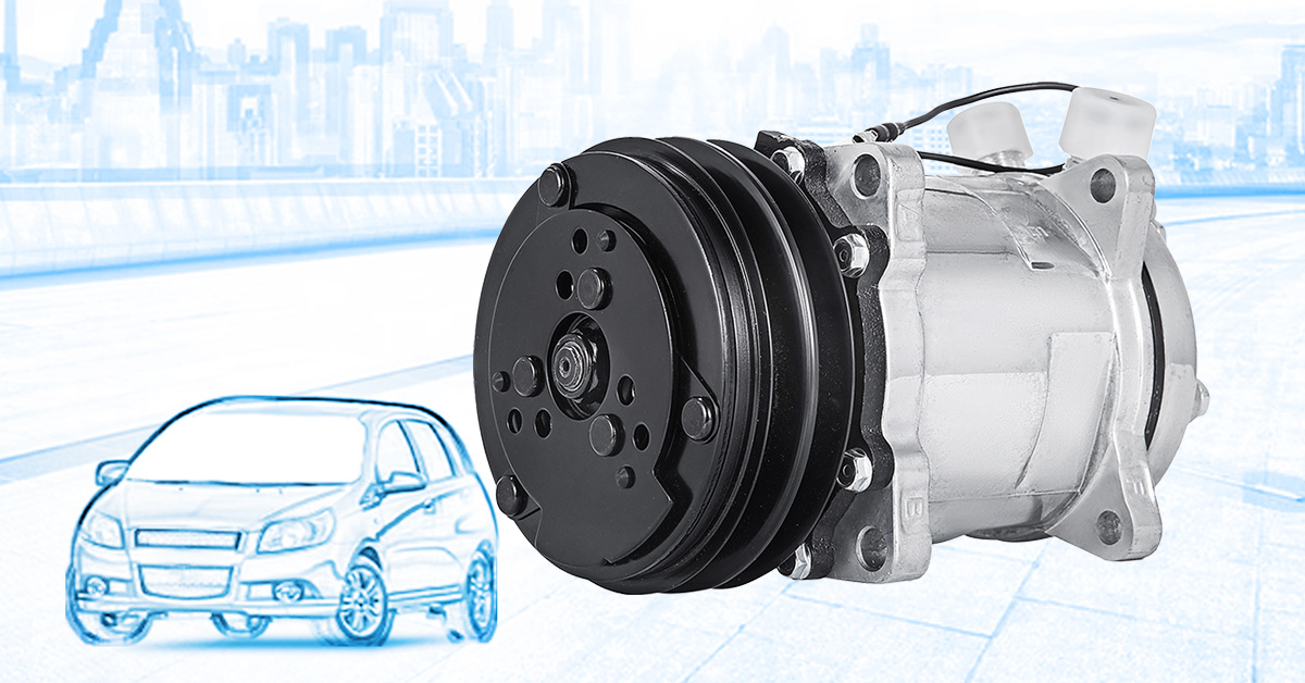 AC Compressor for 4510 SANDEN SD5H14 STYLE 6664,Mack, Kenworth ...