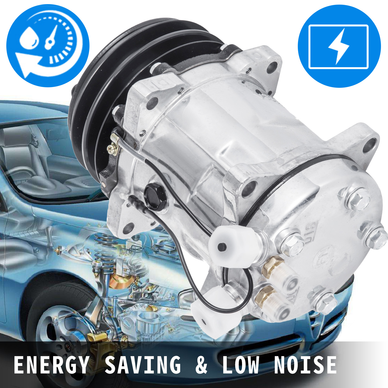 AC Compressor for 4510 SANDEN SD5H14 STYLE 6664,Mack, Kenworth ...