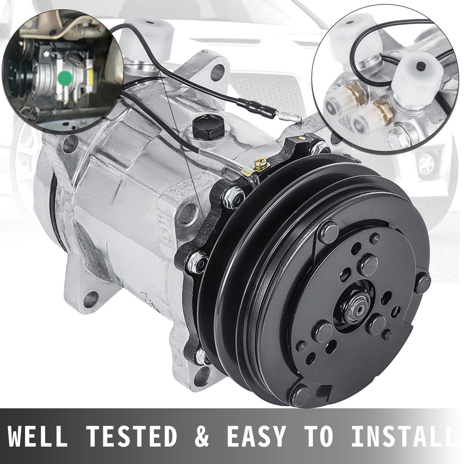 AC Compressor for 4510 SANDEN SD5H14 STYLE 6664,Mack, Kenworth ...