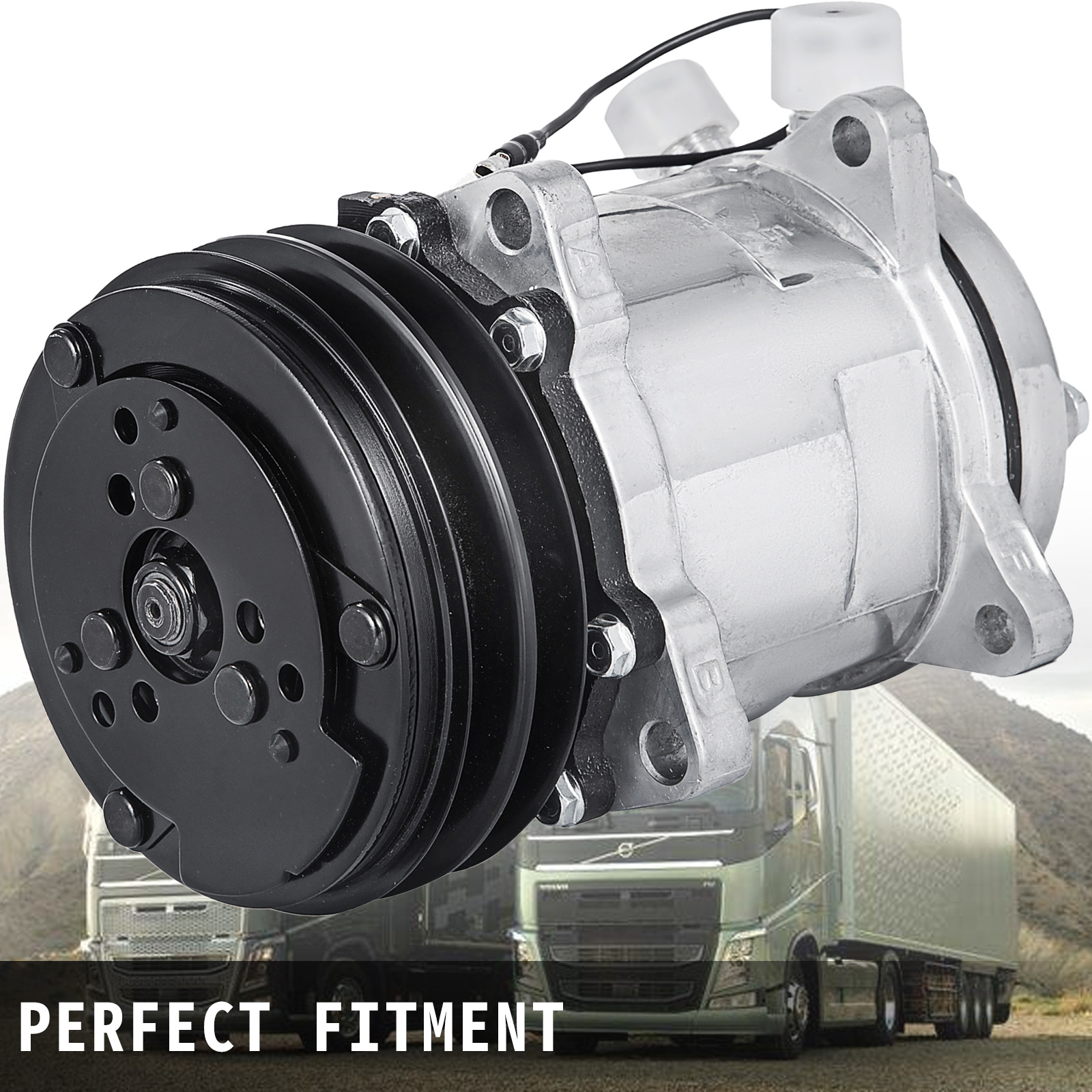 AC Compressor for 4510 SANDEN SD5H14 STYLE 6664,Mack, Kenworth ...