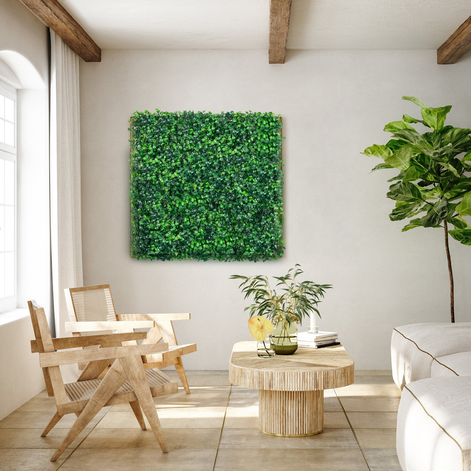 VEVOR Décoration Murale de Plantes Artificielles Panneaux de Buis
