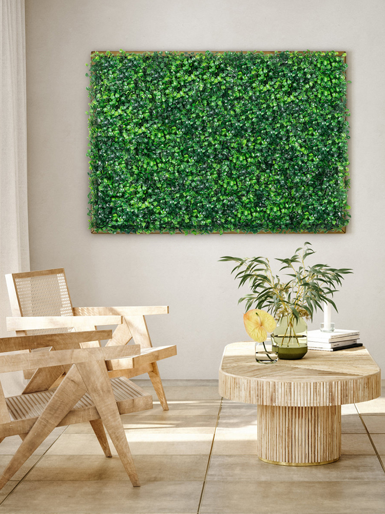 pannello in legno di bosso artificiale, parete in pannelli di erba, UV
