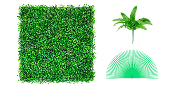 VEVOR mesterséges növényfal 24 db 10 x 10 hüvelyk, Privacy Hedge mesterséges zöld, mesterséges puszpáng panel PE, Privacy Screen Mesterséges növények 25 x 25 cm Adatvédelem Sövényfal dekoráció Növényi fal