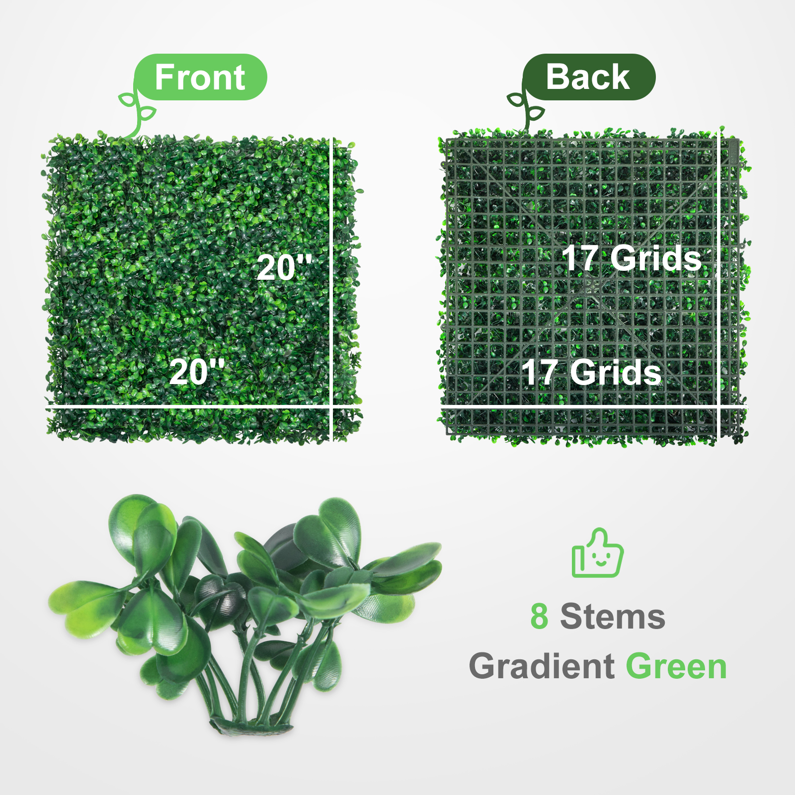 Artificial Ivy Green Leaf Mat Wall Panels by NatraHedge