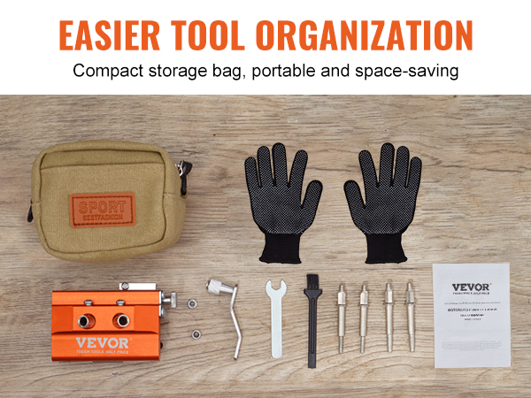 VEVOR Chainsaw Sharpener, Hand-Cranked Chainsaw Sharpening Jig for 4"-22" Chain Saws, Potable Chainsaw Chain Sharpener Tool Set with 4 Sharpening Heads for Landscaper, Lumberjack, Maintenance Worker