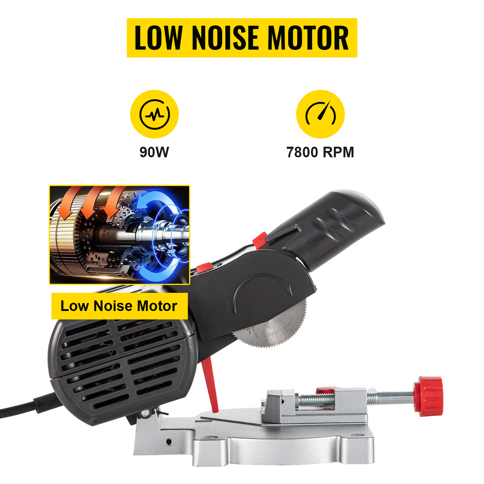 VEVOR Mini Miter Cutoff Chop Saw, Two 25/16" Blade of Steel and Resin