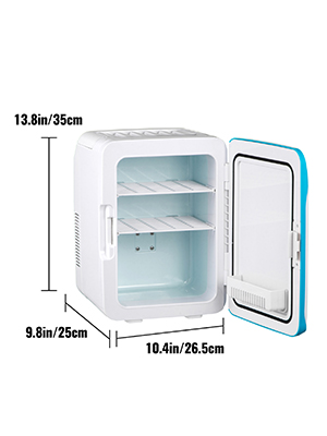 VEVOR Mini Kühlschrank, 10L Minibar Kühlschrank, 48W Mini Gefrierschrank,  Kühlschrank Klein, Flaschenkühlschrank, Kleiner Kühlschrank, Minikühlschrank  Lautlos Kühlschrank Mini Mini Kühlschrank Günstig
