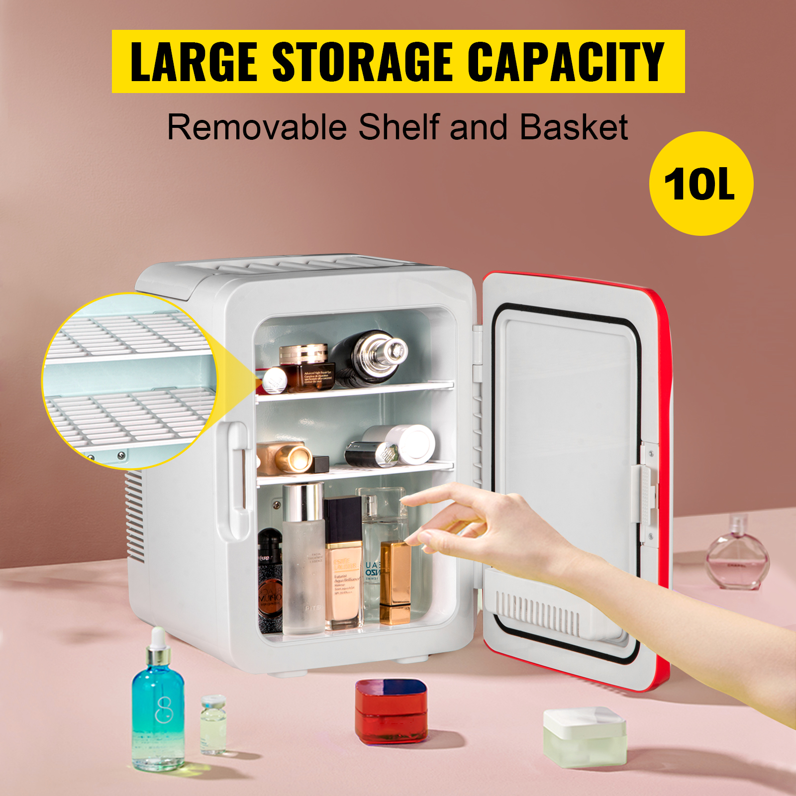 Small Mini Fridge for Bedroom, Compact Refrigerator for Drinks Snacks  Breast Milk, Portable Cooler with Handle - AliExpress