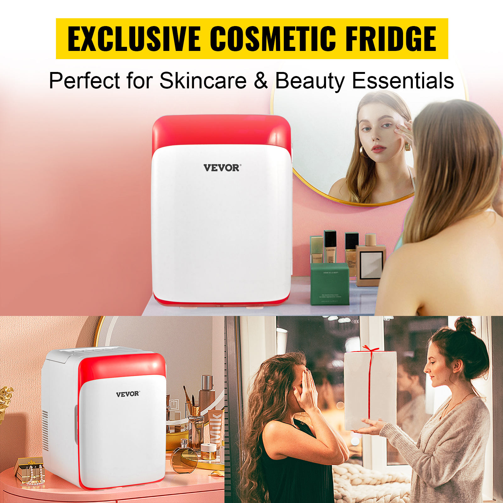  The Cosmetics Fridge Skincare Beauty Nevera (rosa