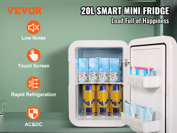 VEVOR Mini Frigo 20 L 22 Canettes de 330 mL Mini Réfrigérateur