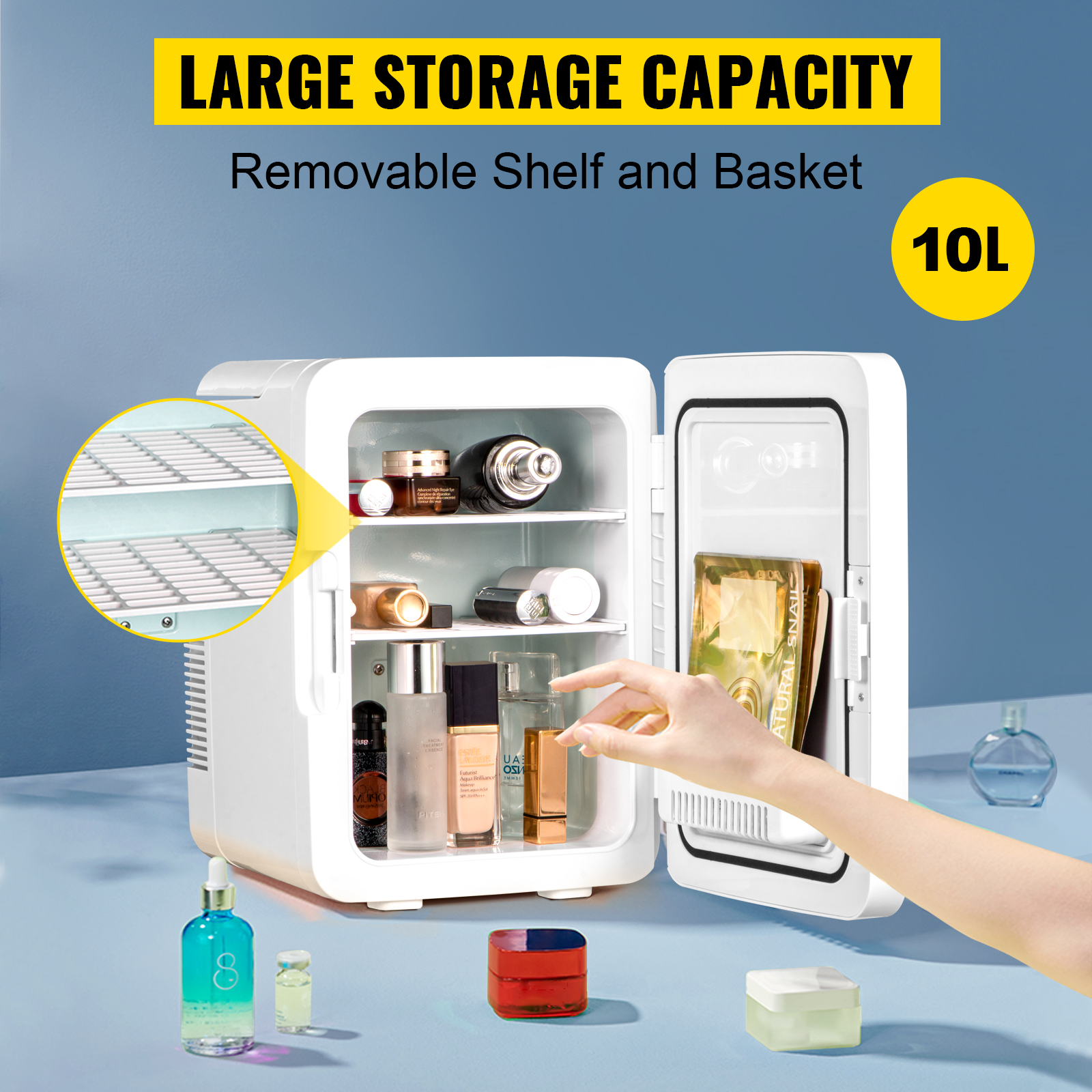 VEVOR VEVOR Mini Frigo Portatile con Funzione di Raffreddamento e