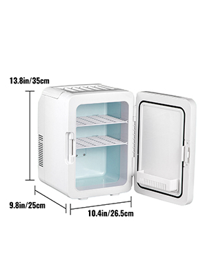 VEVOR Mini Kühlschrank, 10L Minibar Kühlschrank, 38dB ABS Mini