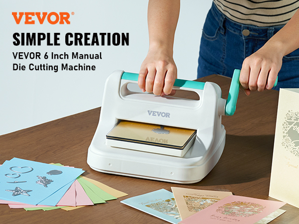 VEVOR Manual Die Cutting Embossing Machine 6 Opening for Art Craft Scrapbooking