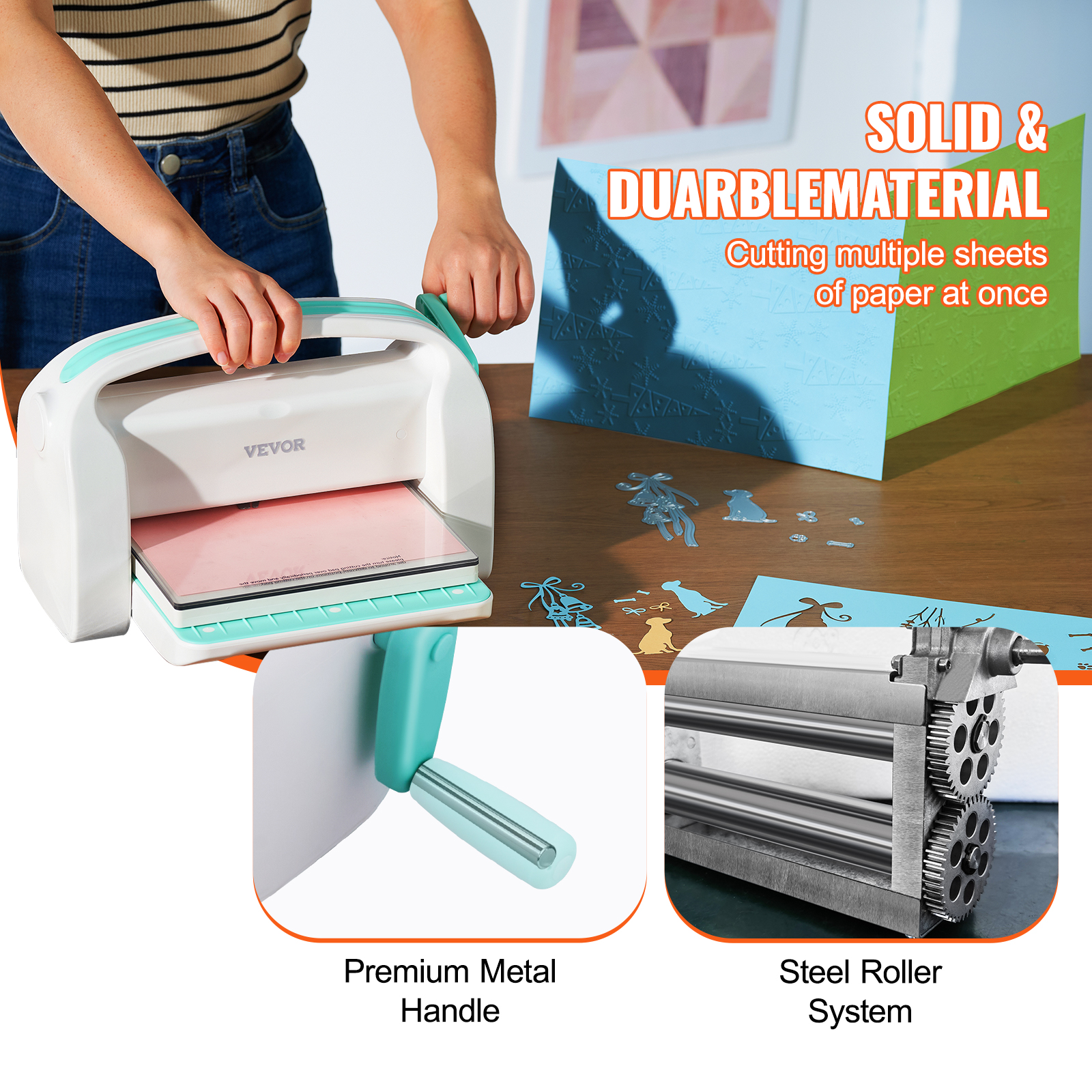 Manual Die Cutting Embossing Machine 6"/9" Opening Art Craft Scrapbooking - Picture 20 of 26
