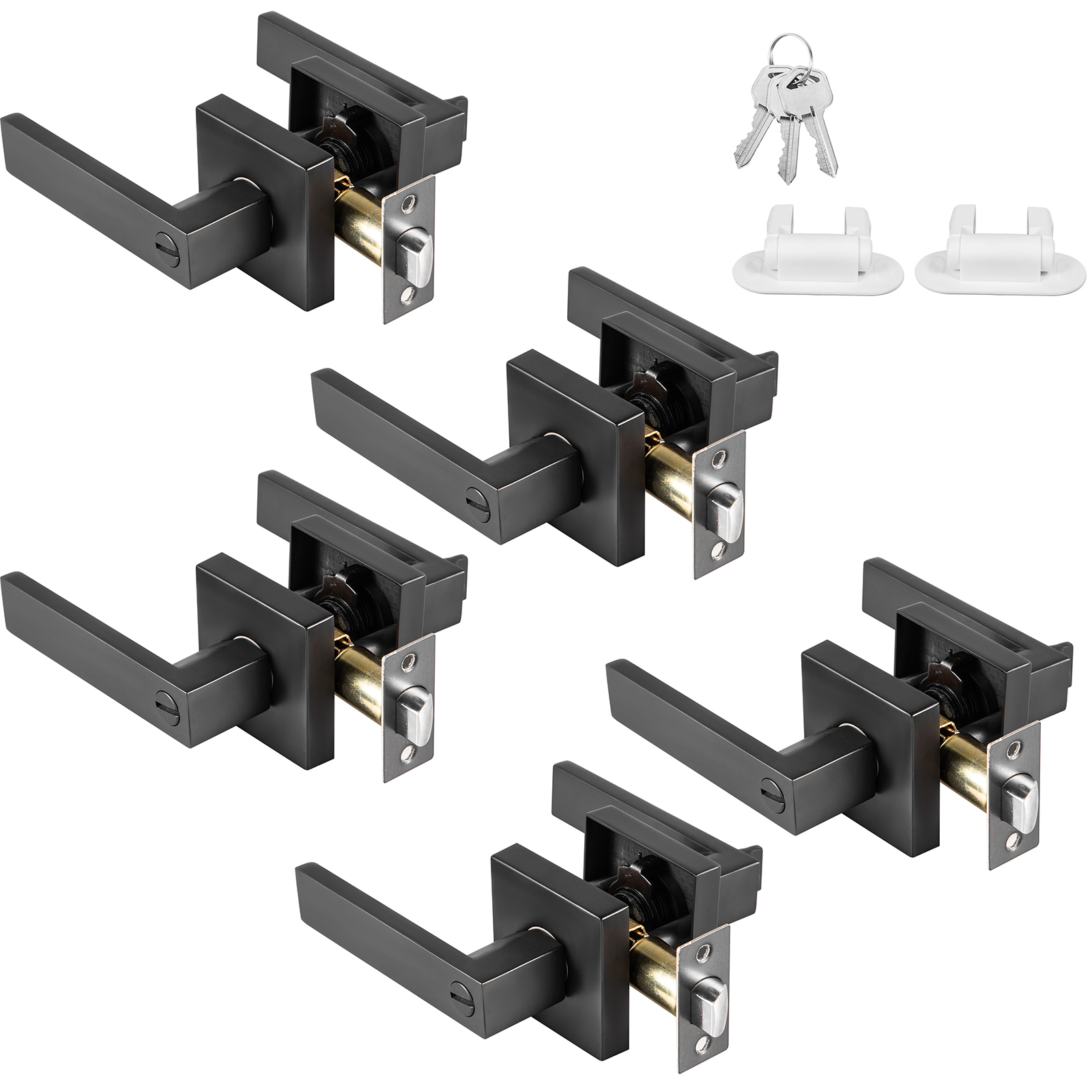 VEVOR Keyed Entry Door Lever 5 Pack Keyed Entry Lever for 3545mm