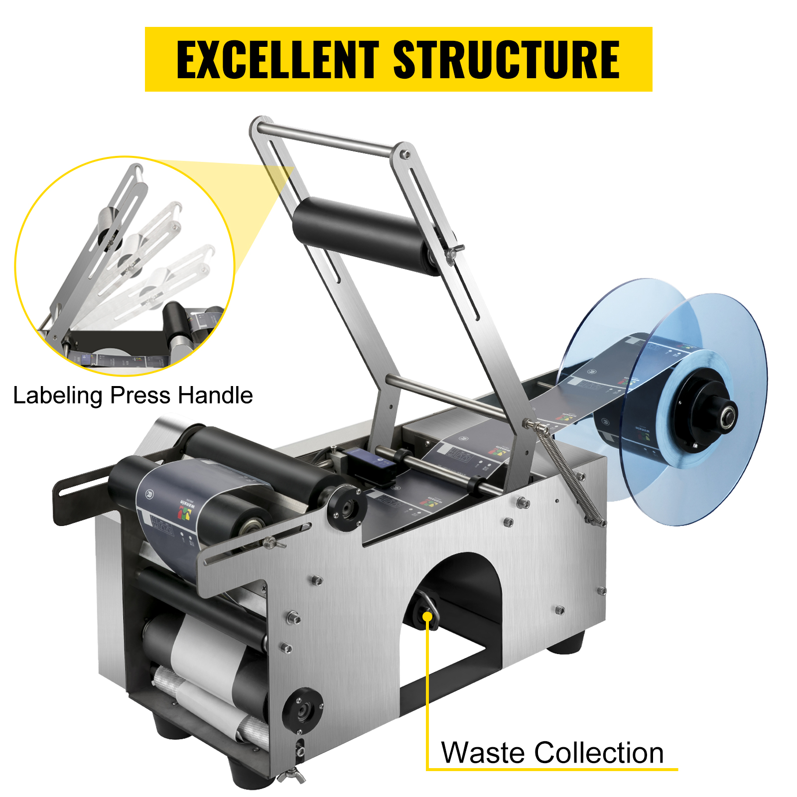 thumbnail image 2 of Youlian MT-100 Automatic Round Bottle Labeling Machine - Electric Label Applicator 2 of 2