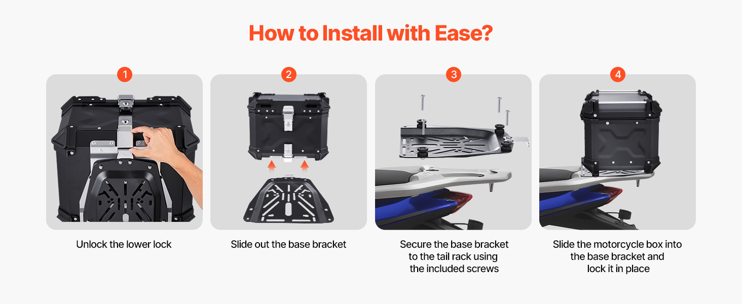 Motorcycle Top Case A100 2.4w