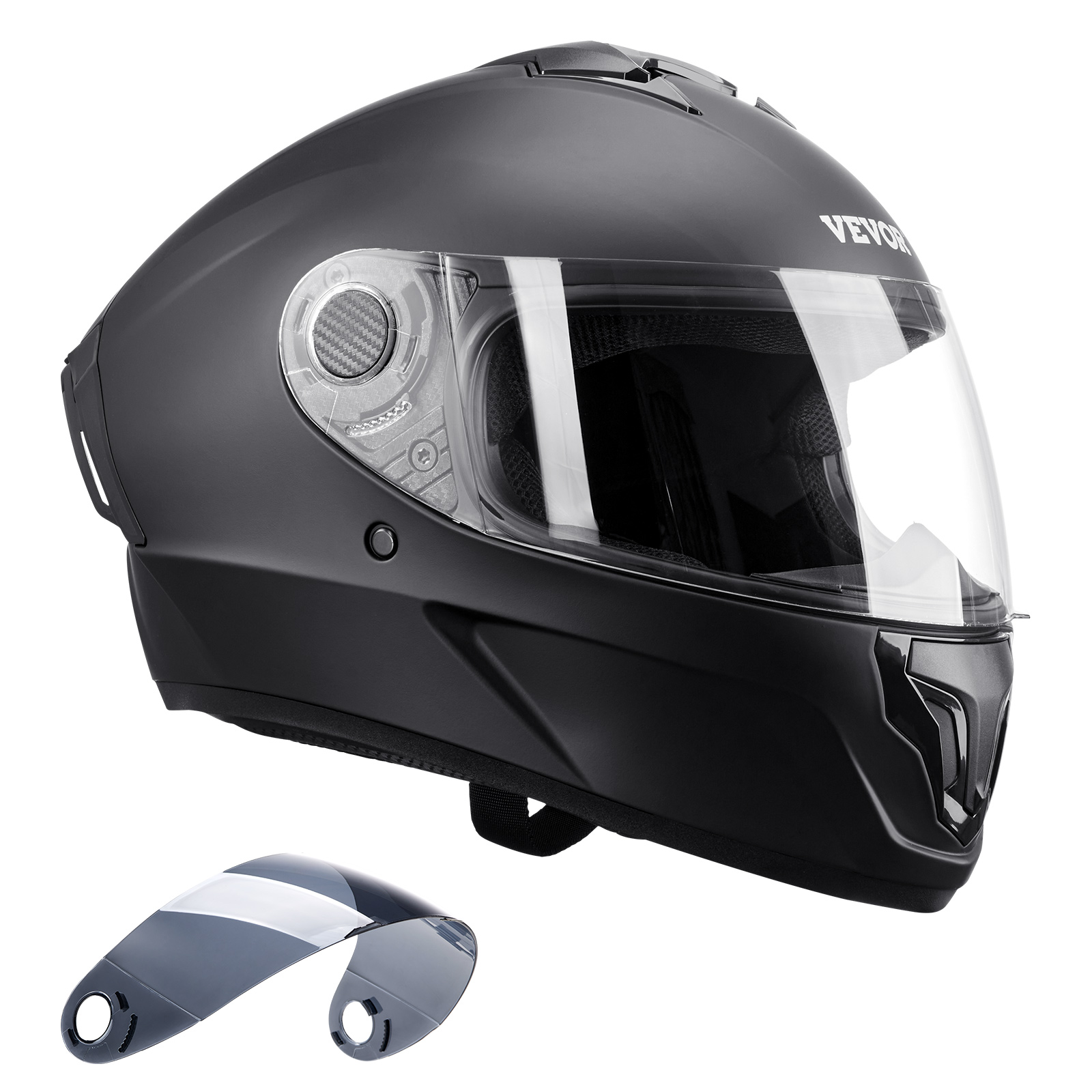 VEVOR Motorcycle Full Face Modular 3/4 Helmets for Mini-bike Scooter DOT Unisex - Picture 107 of 110