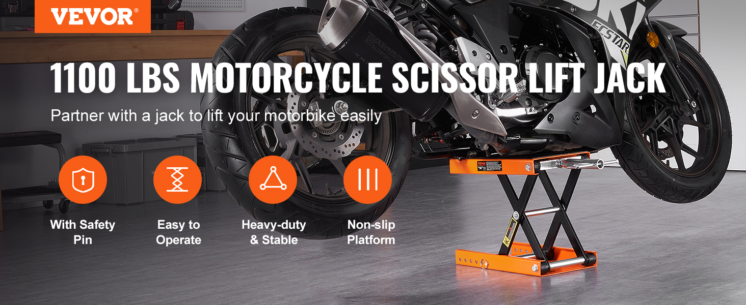 CNCEST Cric hydraulique pour moto, mini élévateur de moto