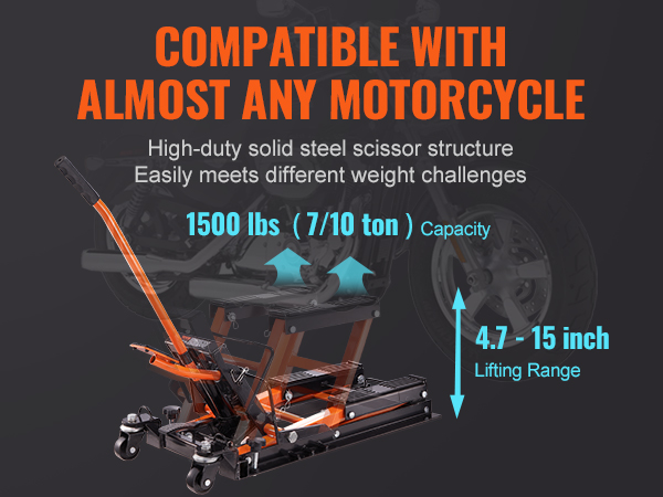 VEVOR CRIC DE Moto Pont Élévateur Hydraulique 700 kg Table Élévatrice pour  Quad EUR 202,08 - PicClick FR