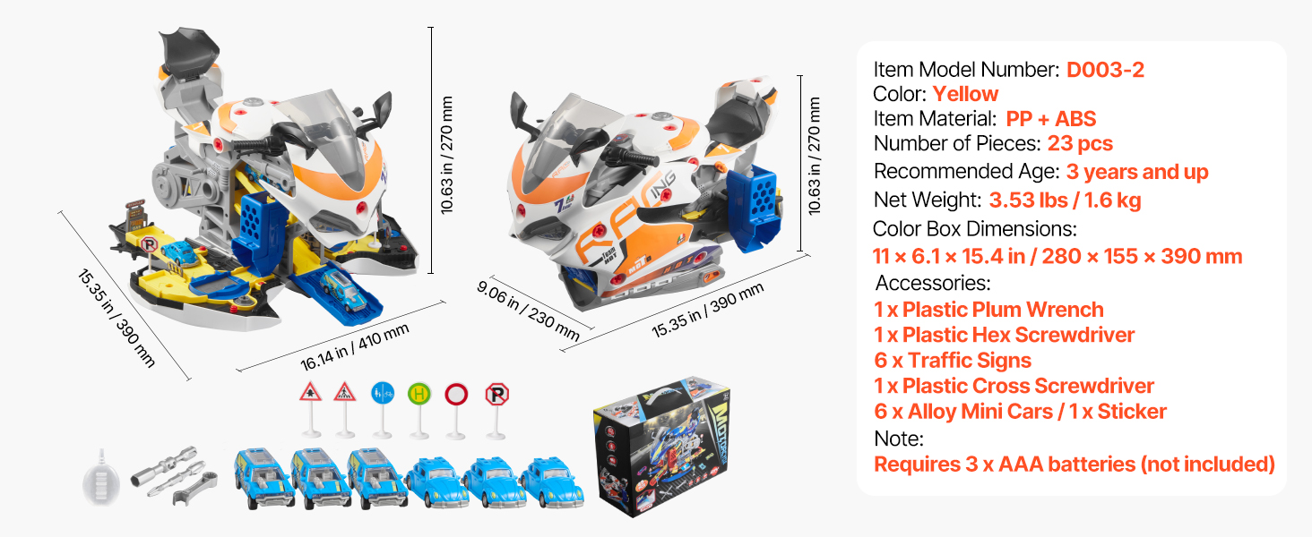 yellow motorcycle engine toy