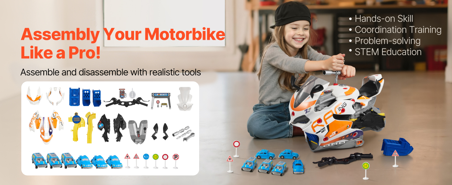 disassemble and assemble engine toy