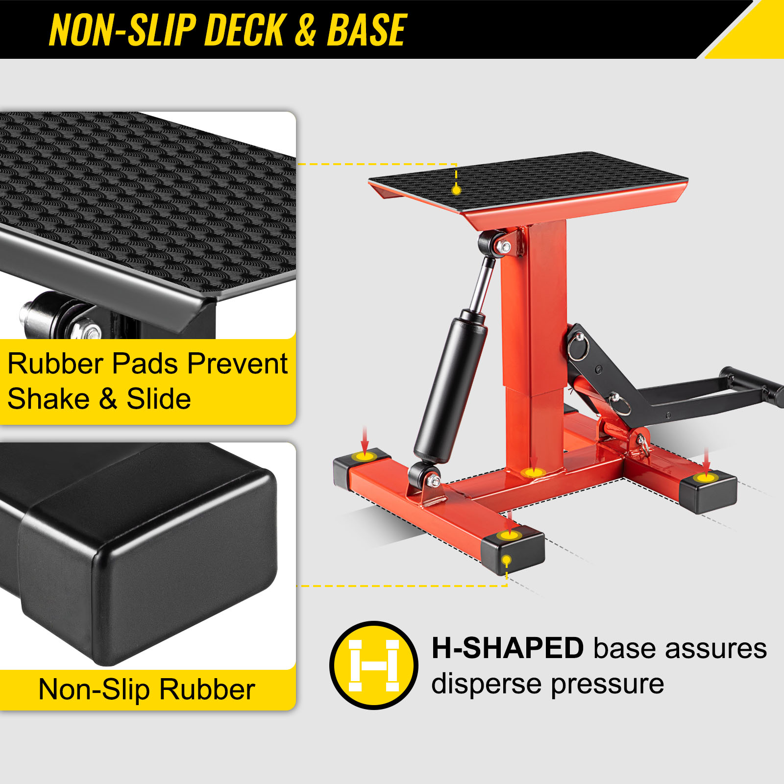 VEVOR Motorcycle Dirt Bike Lift Stand, 400 Lbs Heavy Duty Motorcycle Lift Repair Stand, 9.0"16.