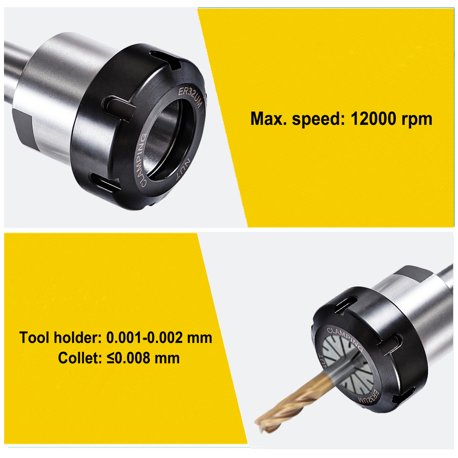 Vevor Collet Set Mt3 Collet Chuck 1 Shank 18 Collets 320 Mm With A