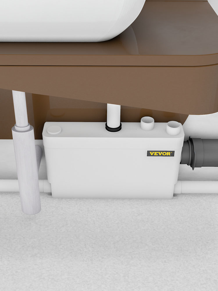 VEVOR Macerator Pump 400W, 5 Inlets(1 Sided) for Basement, Kitchen