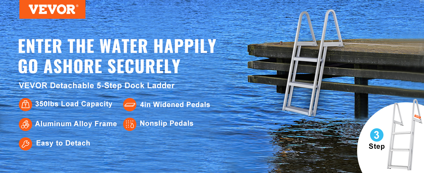 Похилі сходи VEVOR з рамою з алюмінієвого сплаву, вантажопідйомністю 350 фунтів, педалями 4 дюйми та нековзкою гумовою накладкою.