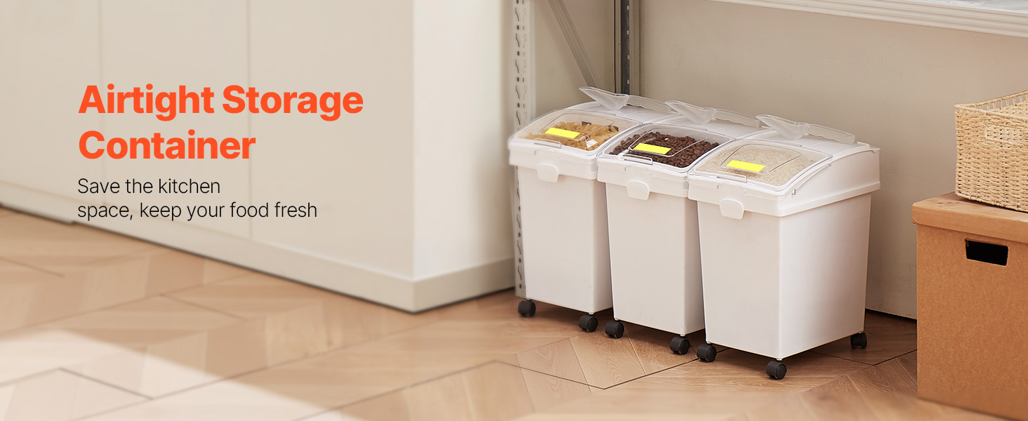 ingredient storage bin,white,PP material