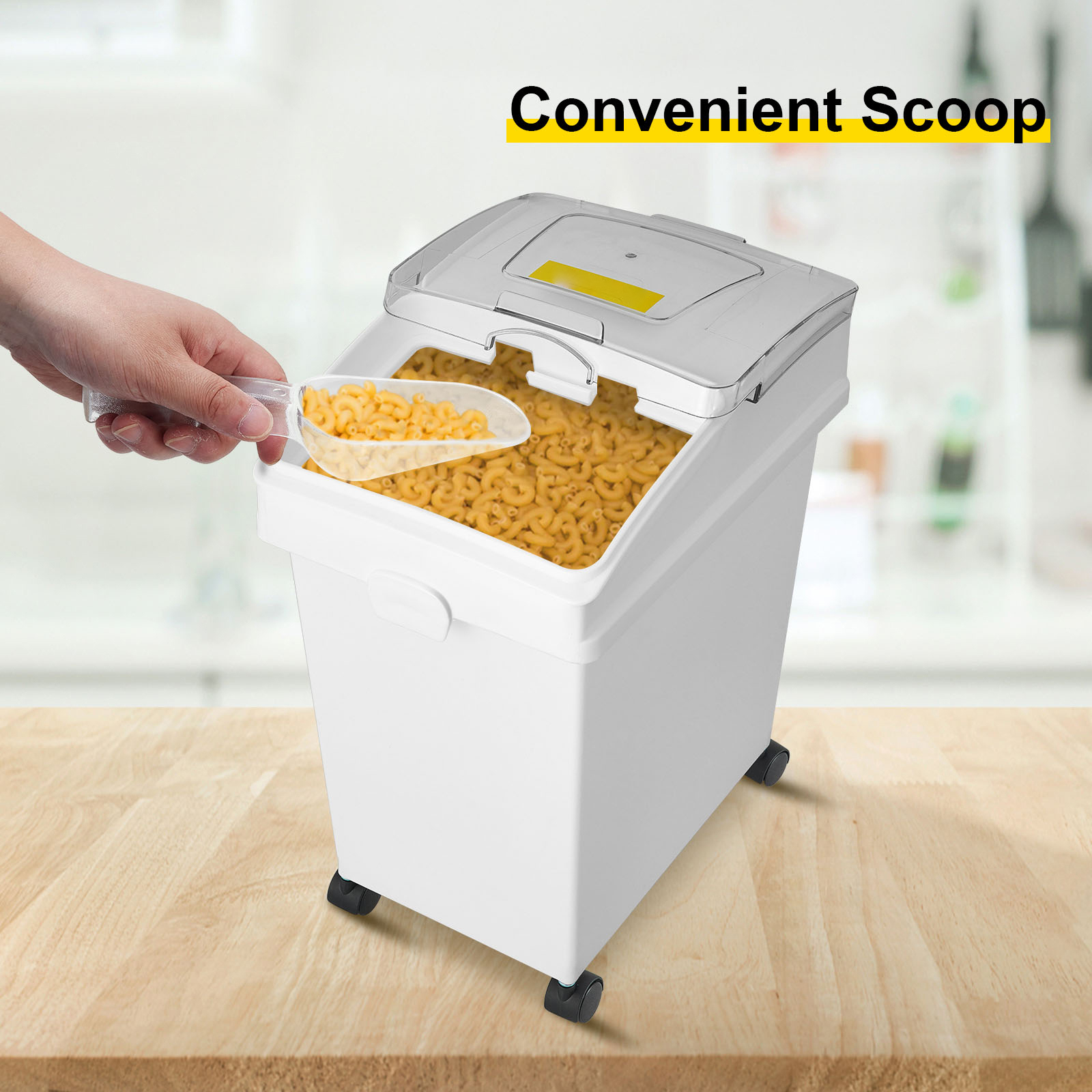 ingredient storage bin,white,PP material