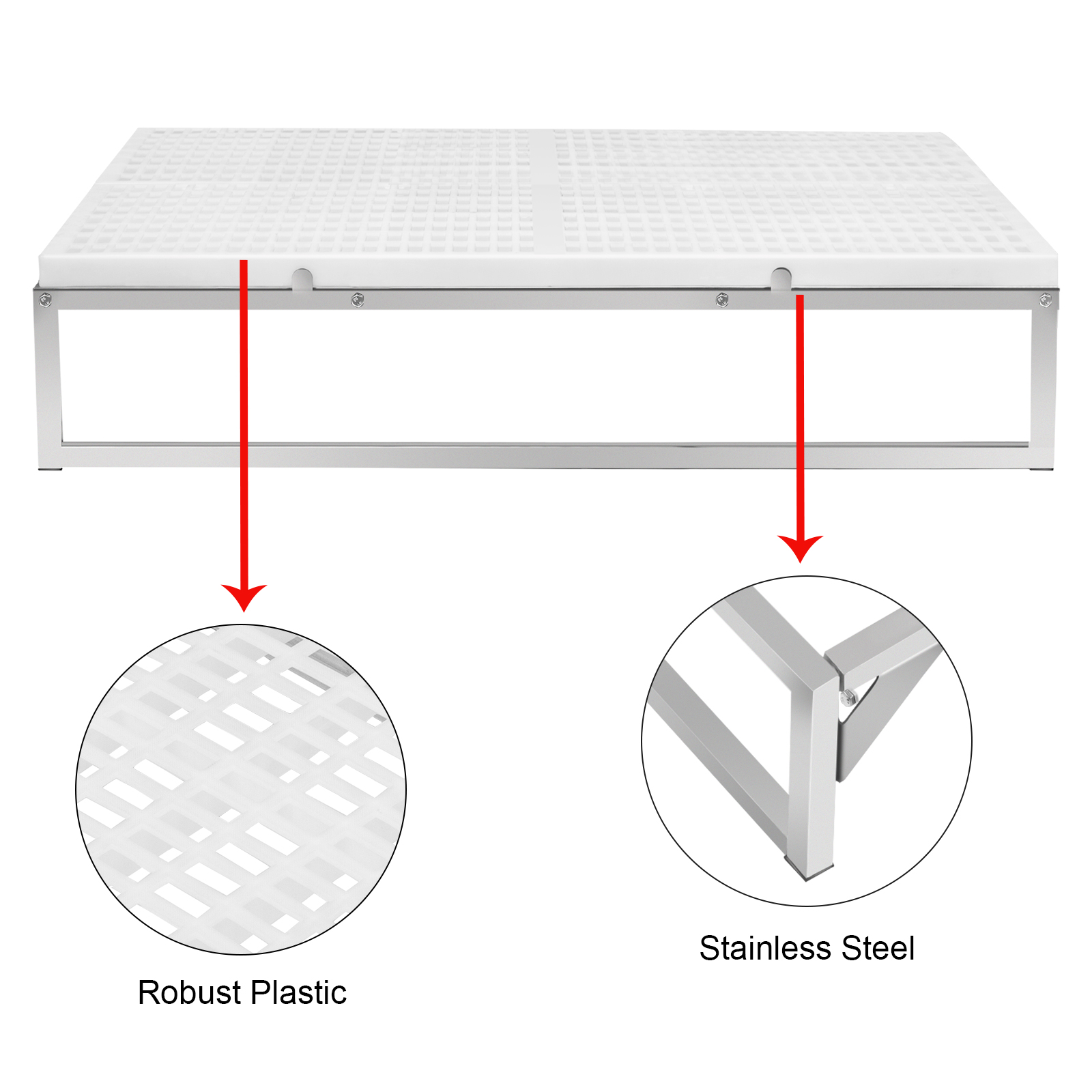Vevor Grooming Tub Rack Dog Tub Rack Stainless Steel Grooming Rack For