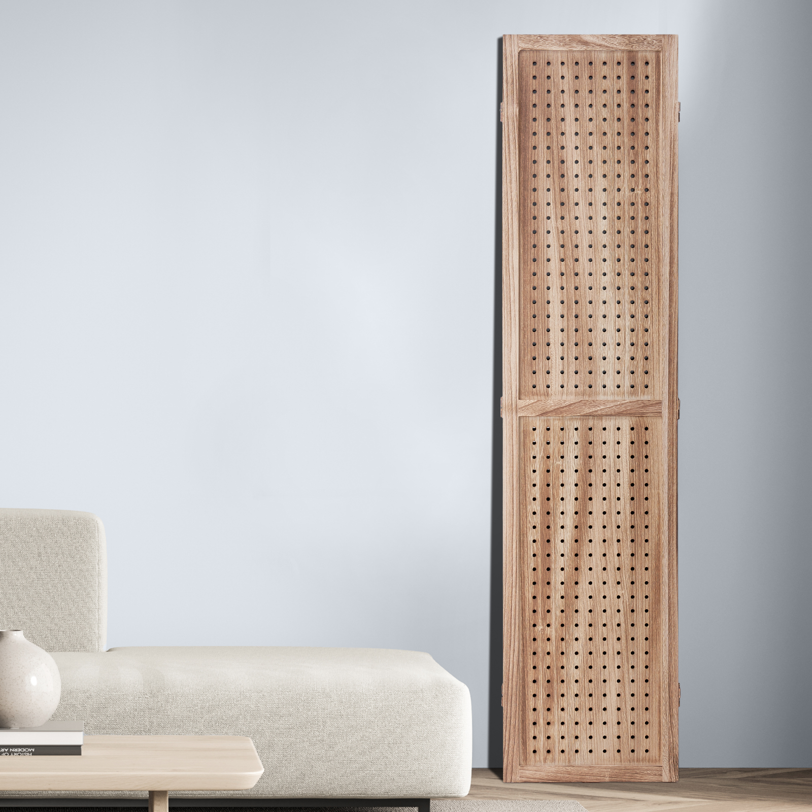 Wood Room Divider Wooden Screen 4/6/8 Panel for Room Separation Home Office - Picture 34 of 110