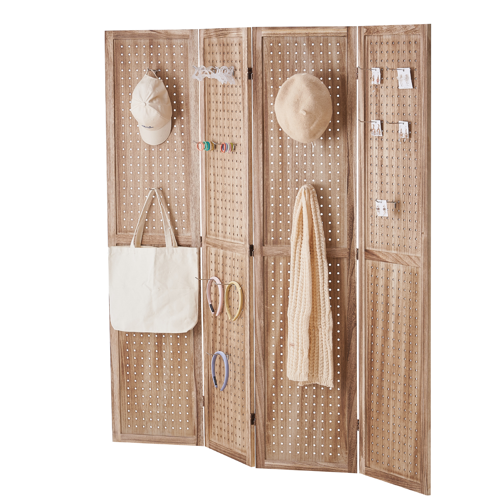 Wood Room Divider Wooden Screen 4/6/8 Panel for Room Separation Home Office - Picture 37 of 110