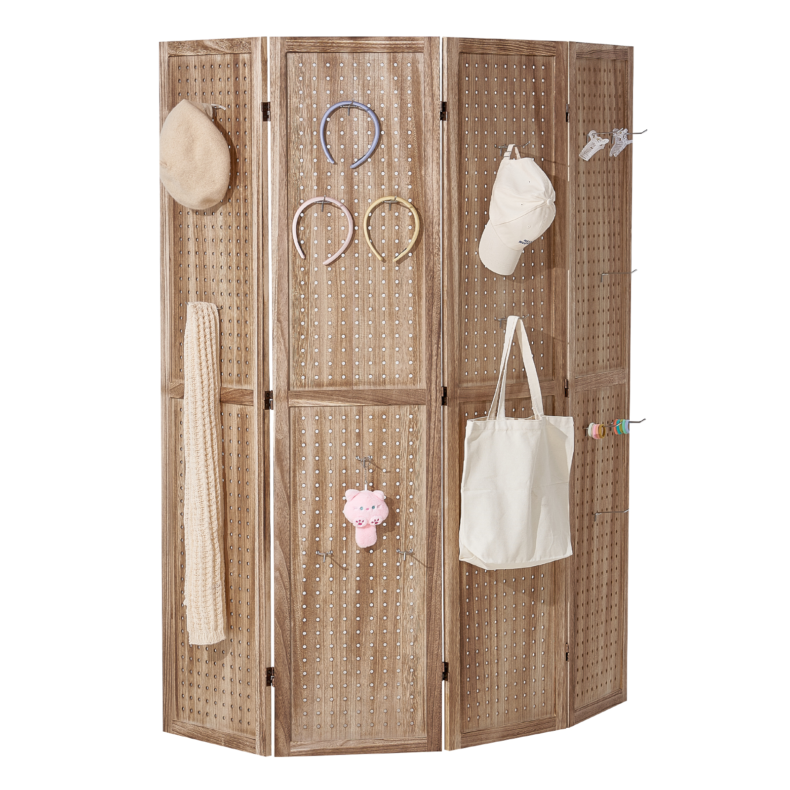 Wood Room Divider Wooden Screen 4/6/8 Panel for Room Separation Home Office - Picture 38 of 110