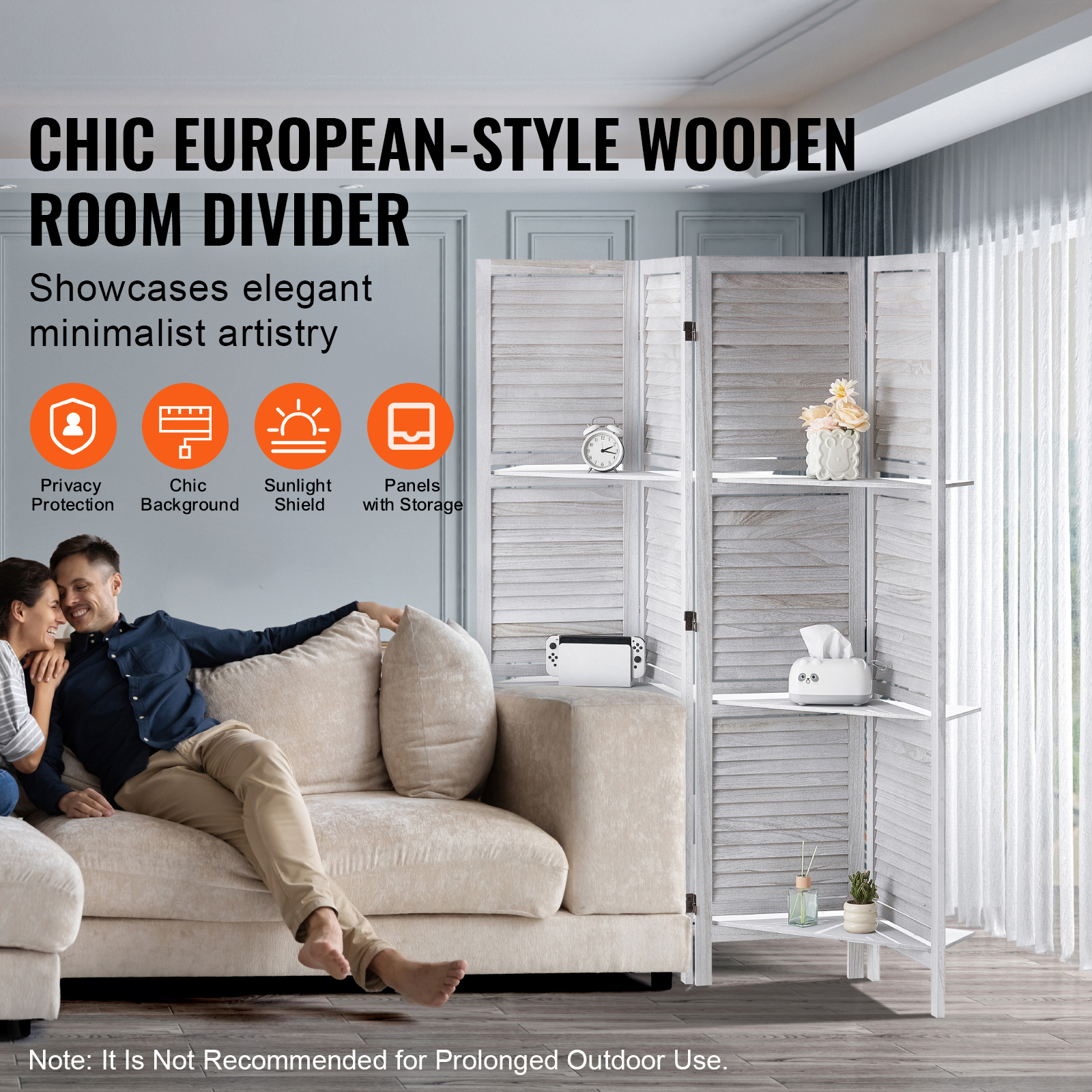 Wood Room Divider Wooden Screen 4/6/8 Panel for Room Separation Home Office - Picture 52 of 110