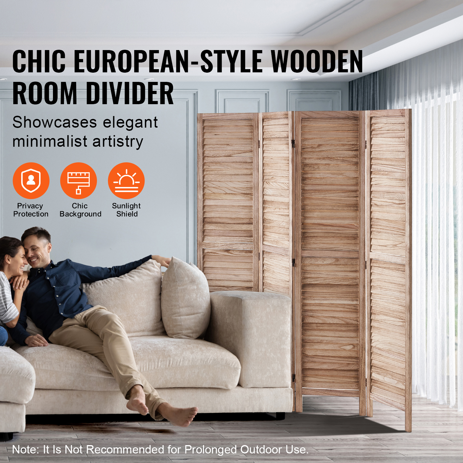 Wood Room Divider Wooden Screen 4/6/8 Panel for Room Separation Home Office - Picture 64 of 110