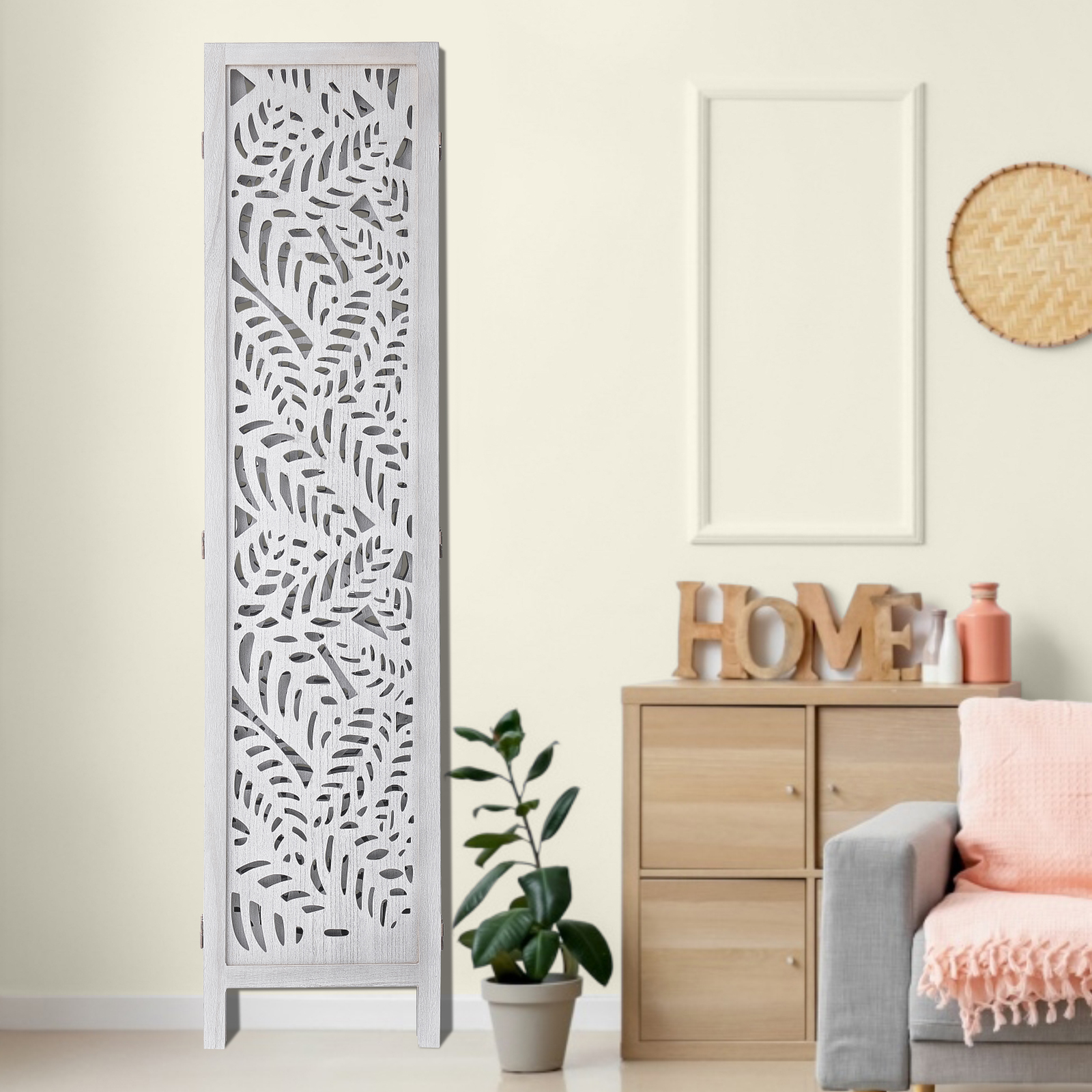 Wood Room Divider Wooden Screen 4/6/8 Panel for Room Separation Home Office - Picture 10 of 110