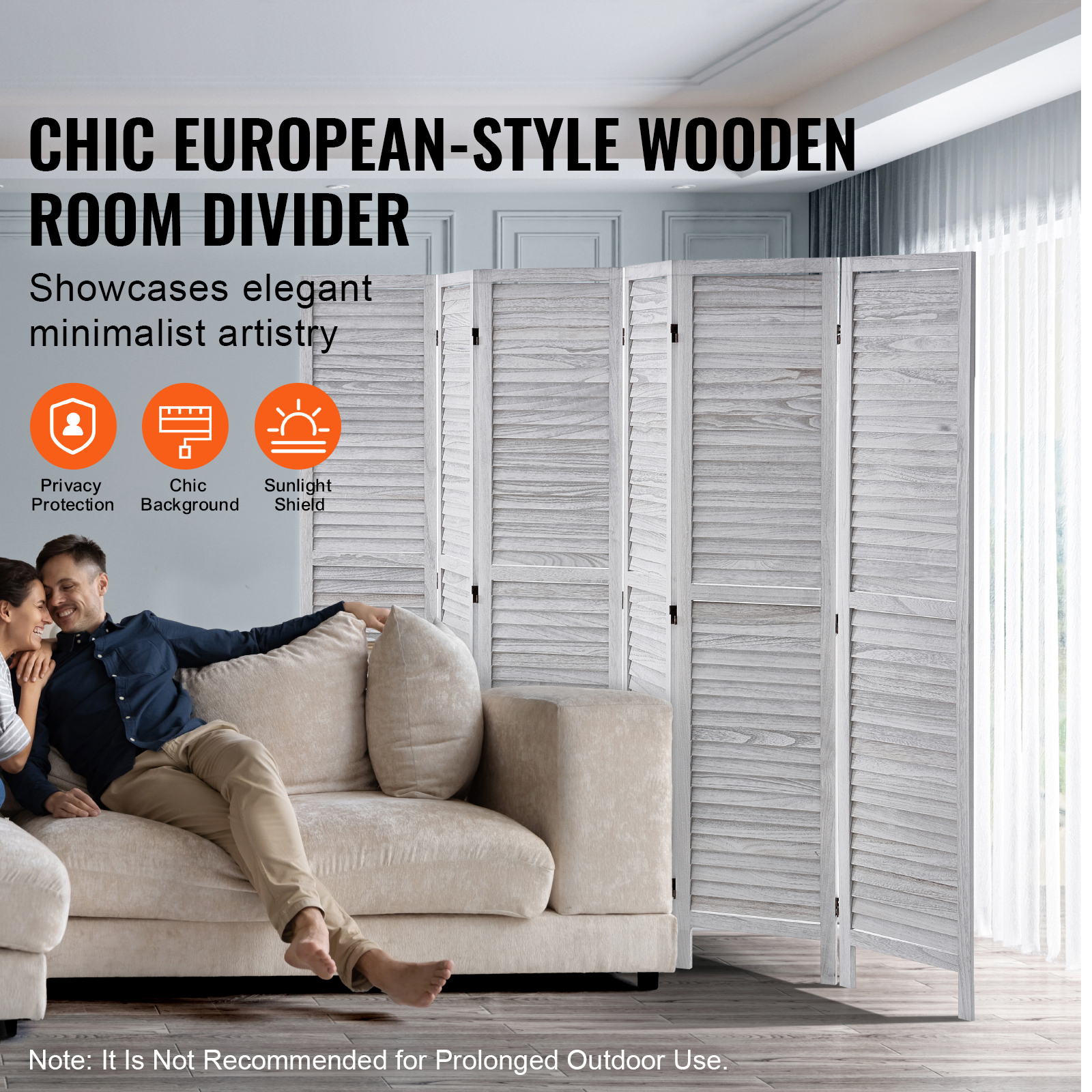 Wood Room Divider Wooden Screen 4/6/8 Panel for Room Separation Home Office - Picture 16 of 110